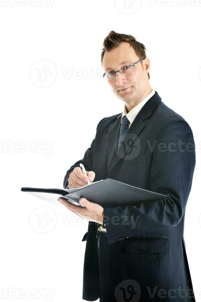 one young businessman isolated photo