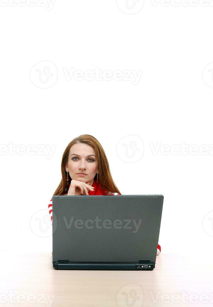 businesswoman in red... photo