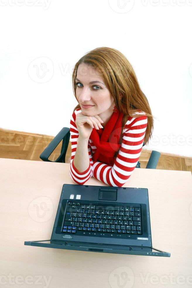 businesswoman in red... photo