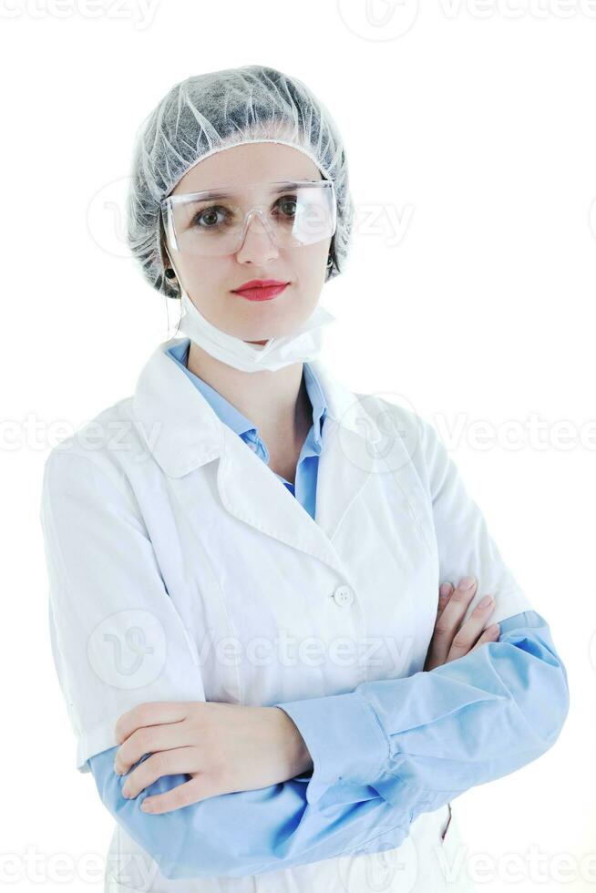 isolated adult woman nurse photo