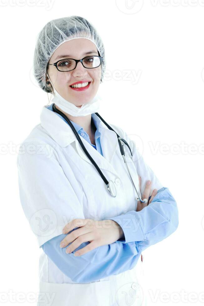 isolated adult woman nurse photo