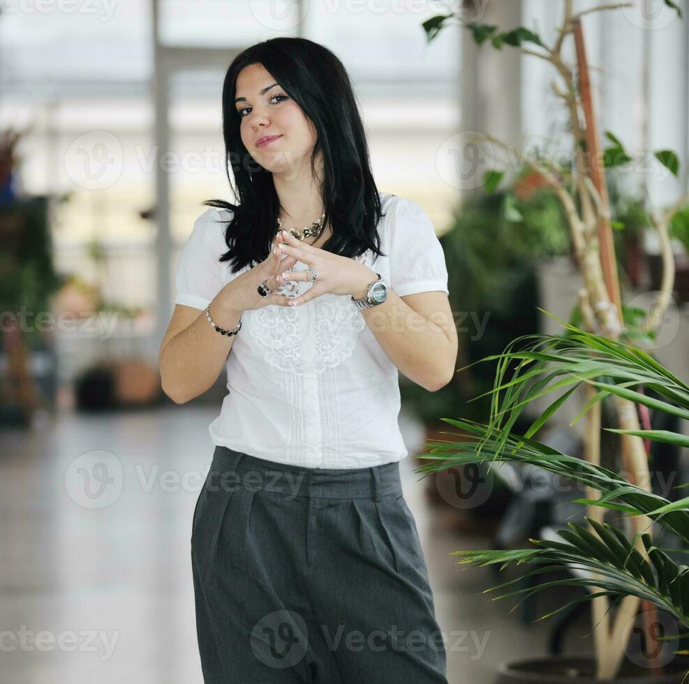 young happy woman photo