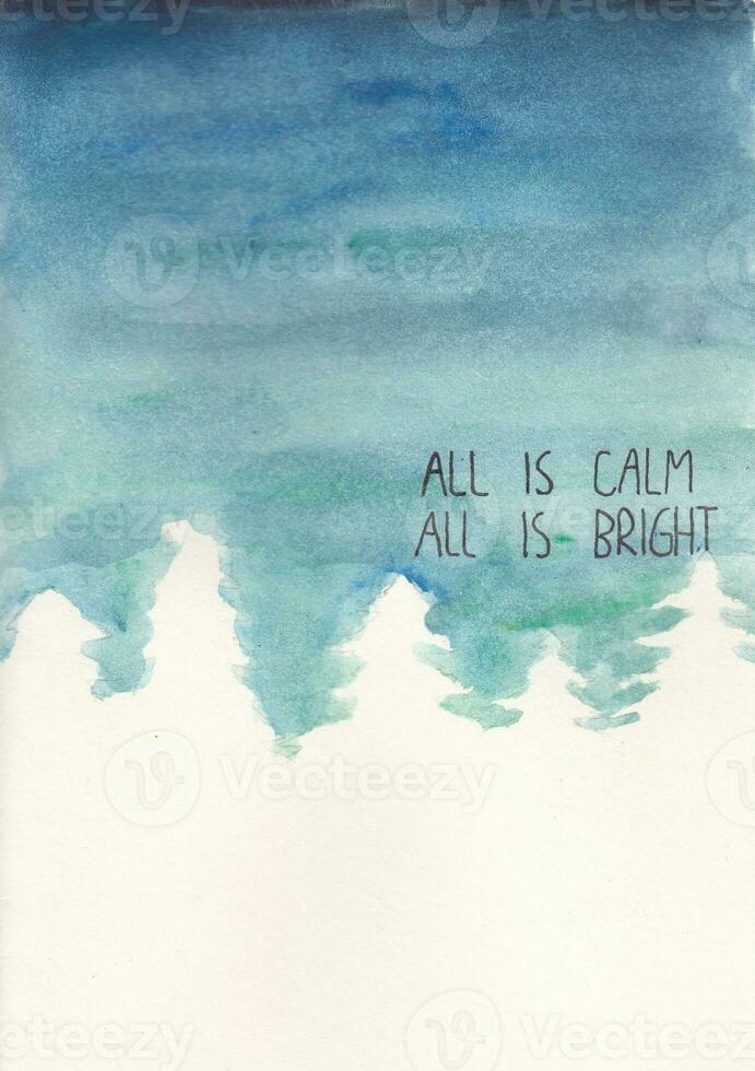 all is calm postcard photo