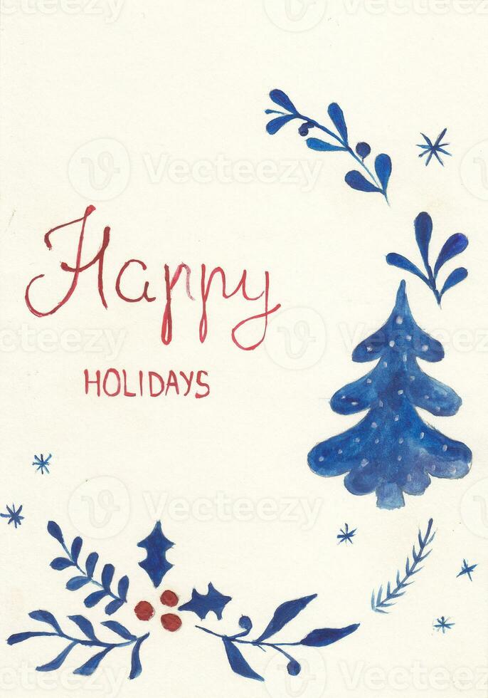 happy holidays postcard photo