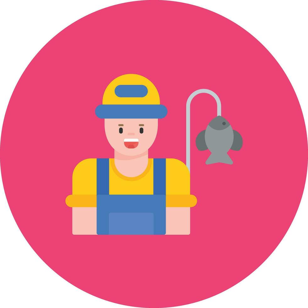 Fisherman Vector Icon