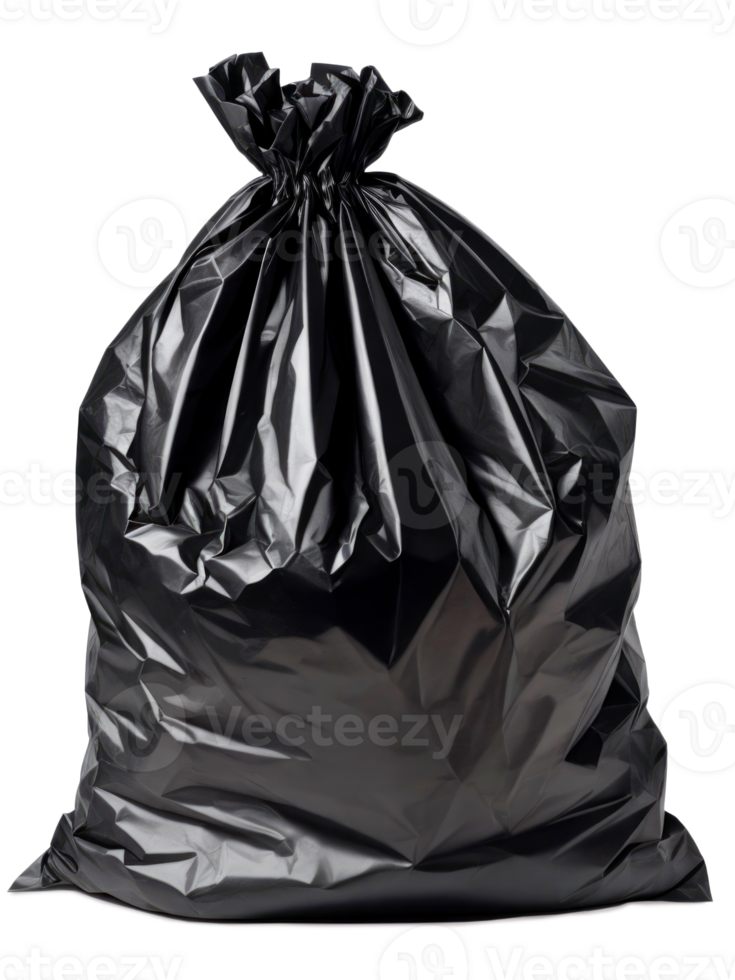 Garbage bag isolated on transparent background. AI generative png