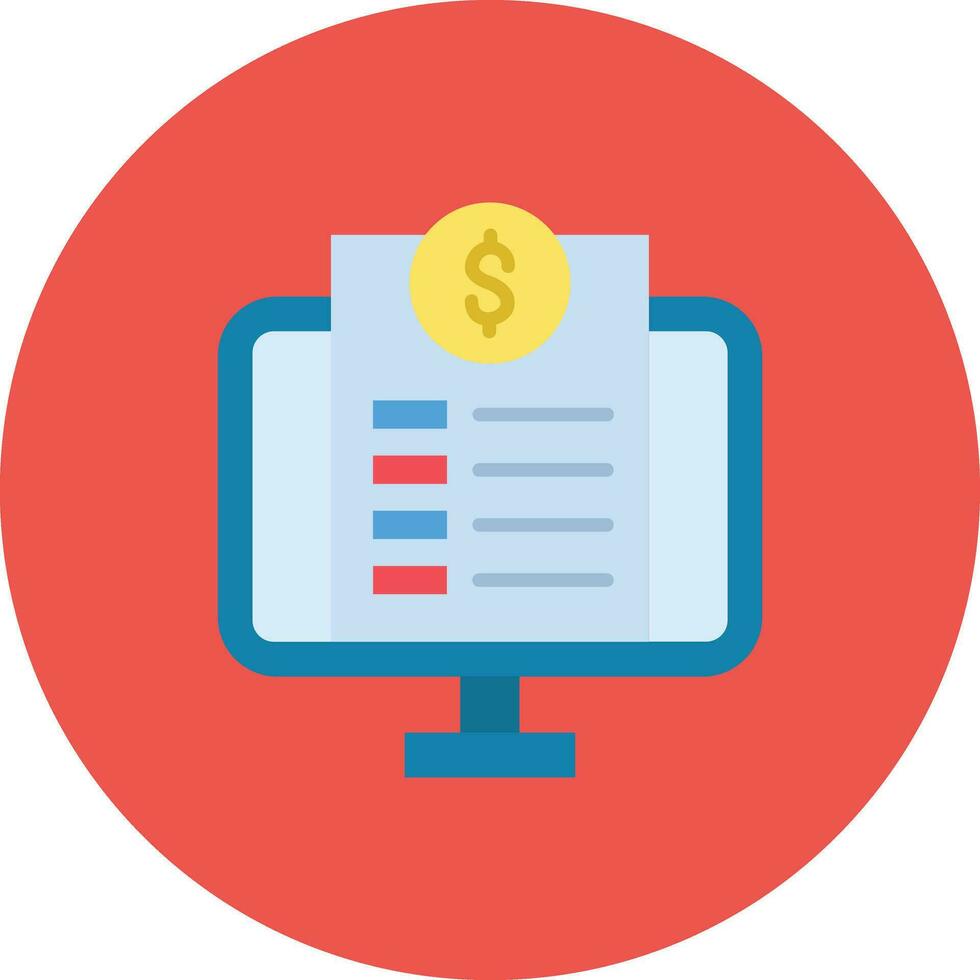 Online Invoice Vector Icon