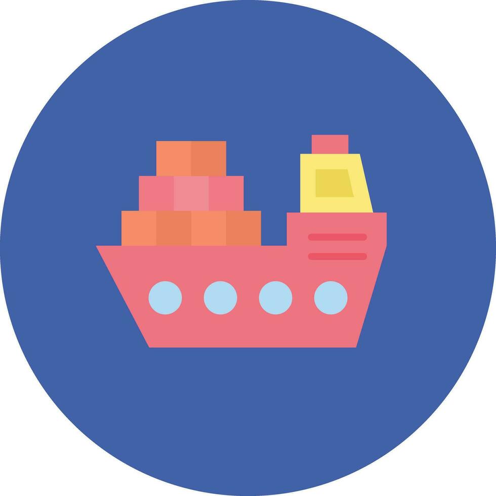 Cargo Ship Vector Icon