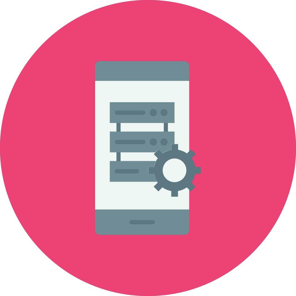 Smartphone Database Vector Icon