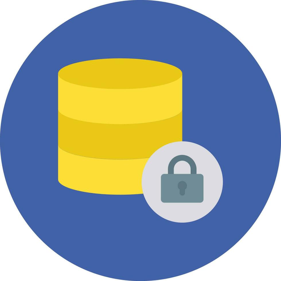 Database Lock Vector Icon