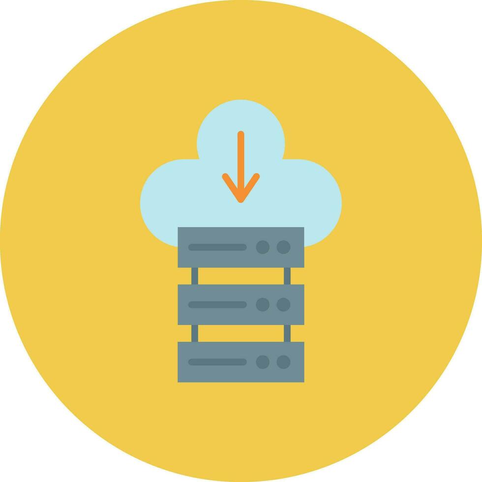 Cloud Database Vector Icon