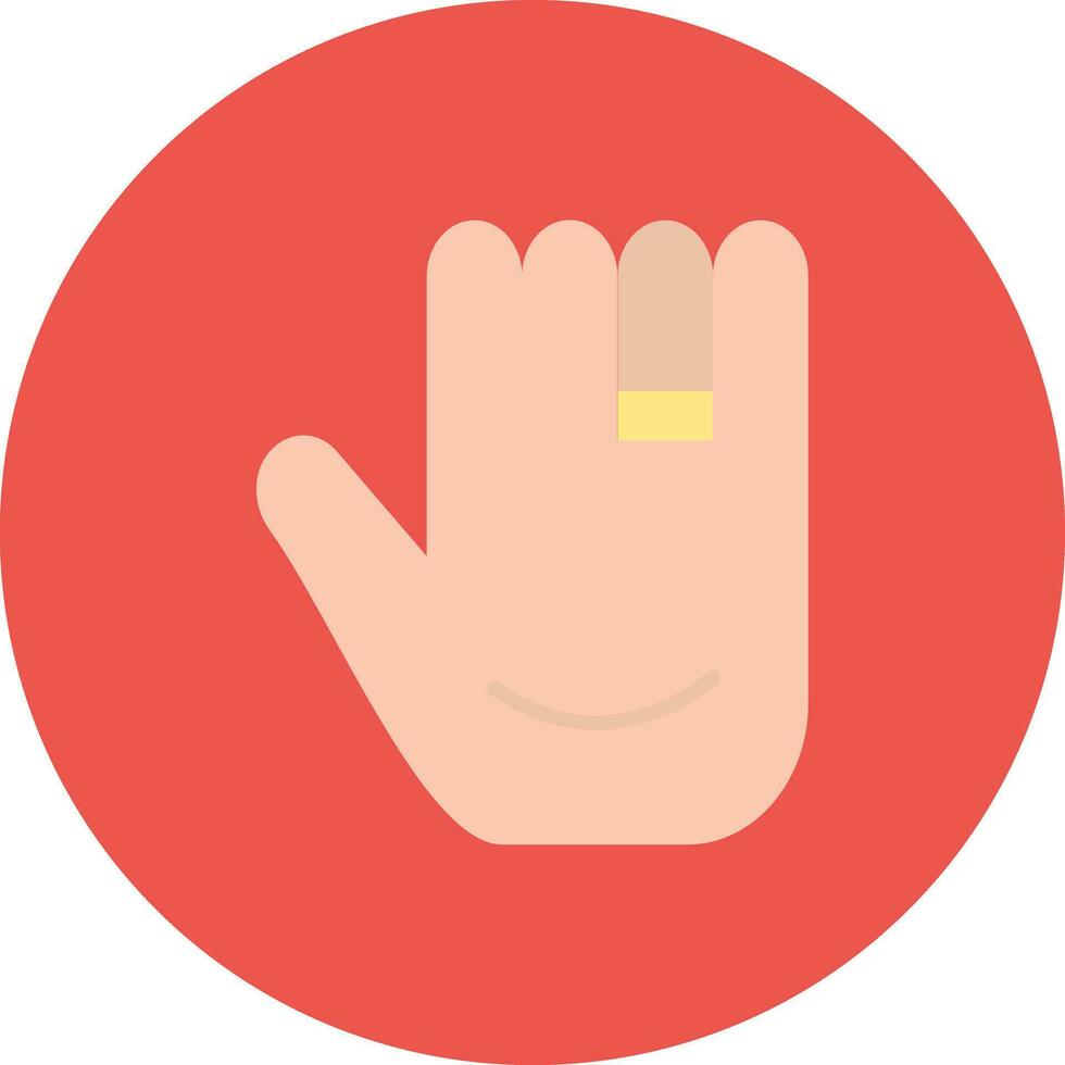 icono de vector de anillo en mano