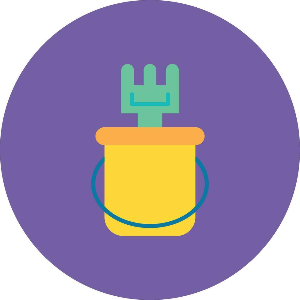Sand Bucket Vector Icon