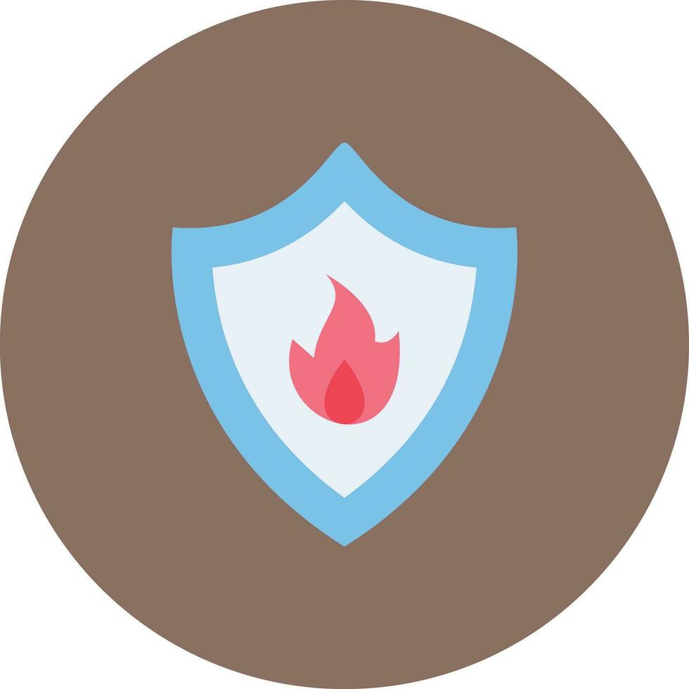 Fire Shield Vector Icon