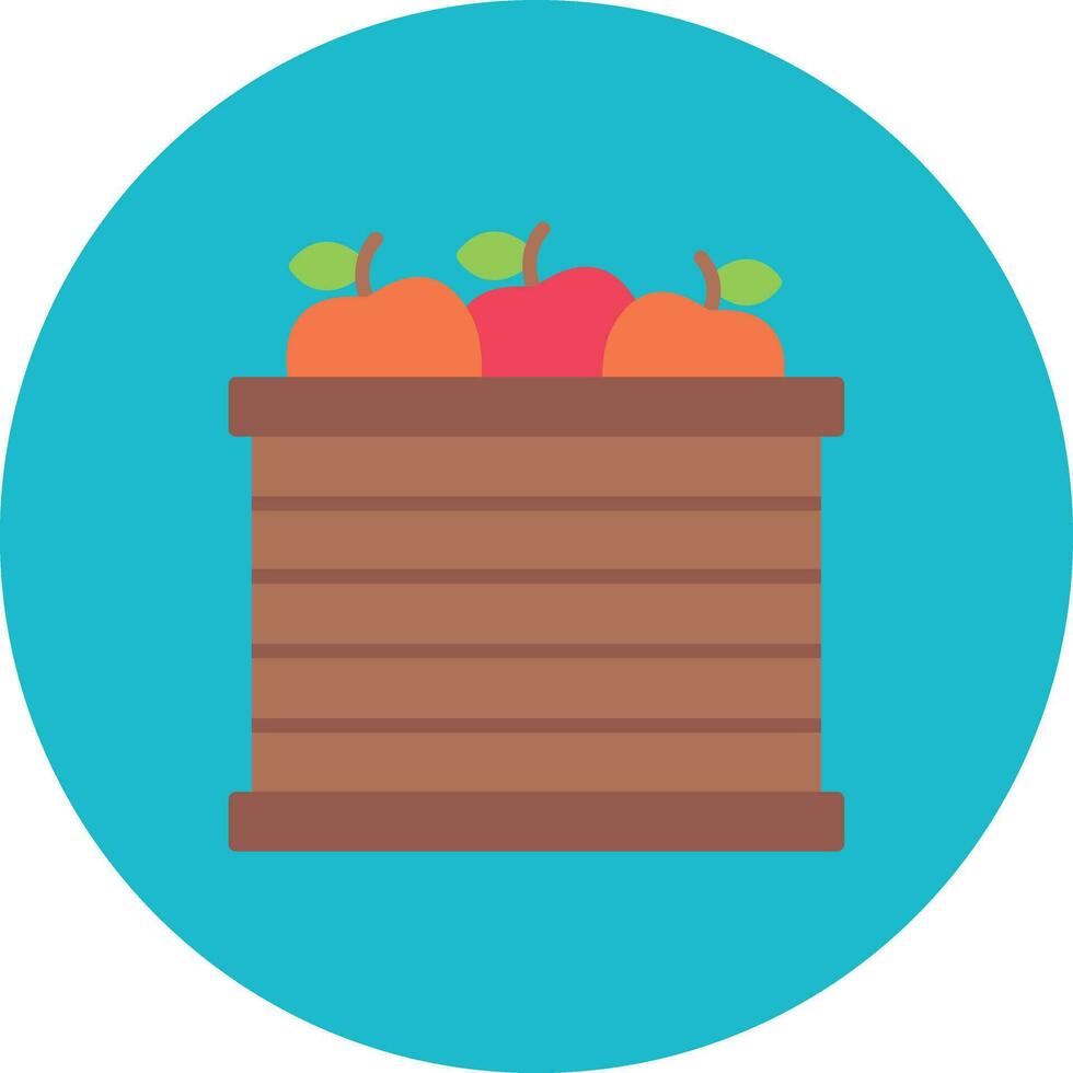 Fruits Basket Vector Icon