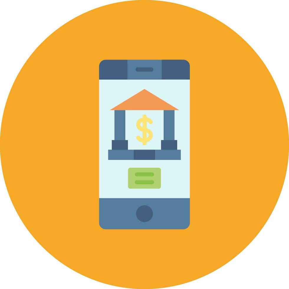 Mobile Banking Vector Icon
