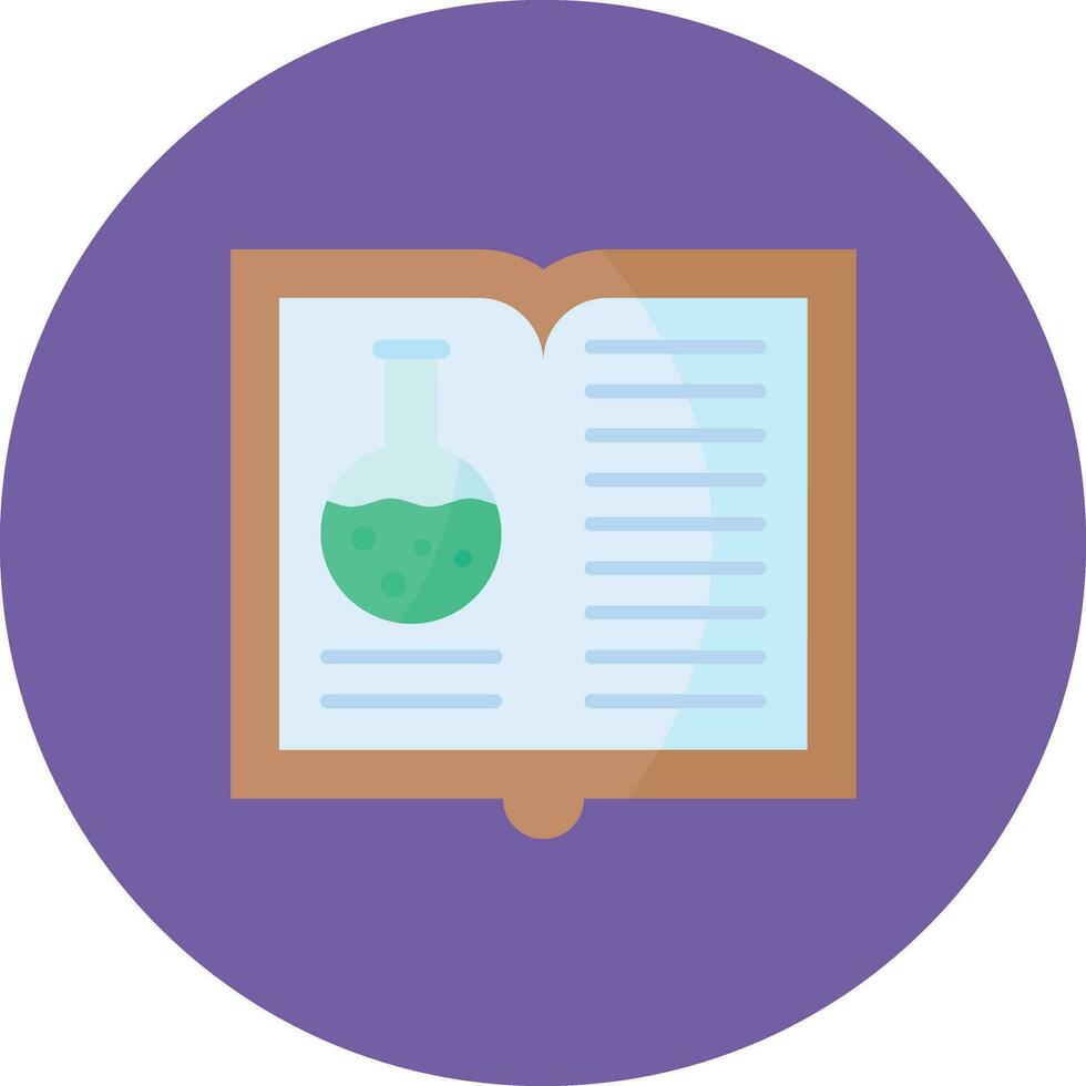 Chemistry Open Book Vector Icon