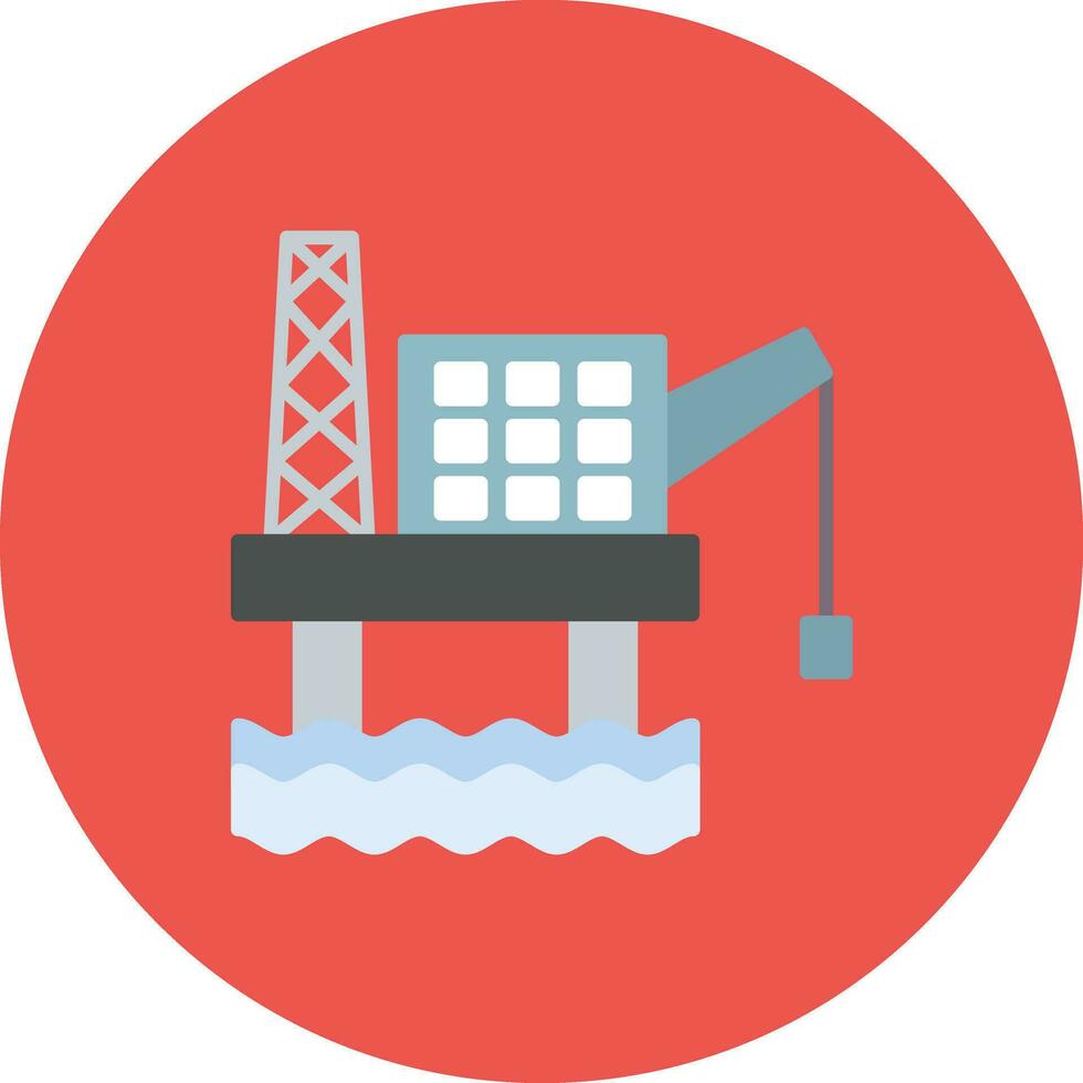 Oil Tower Vector Icon