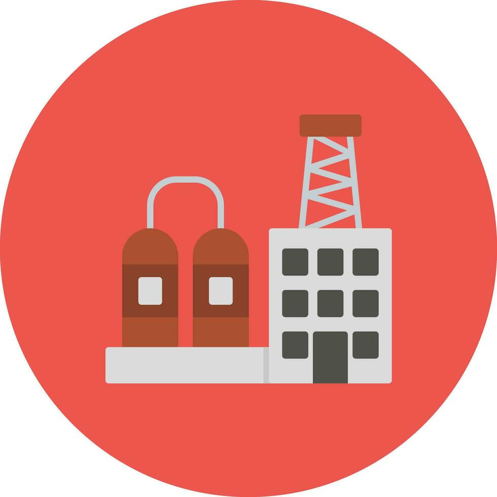 Oil Refinery Vector Icon