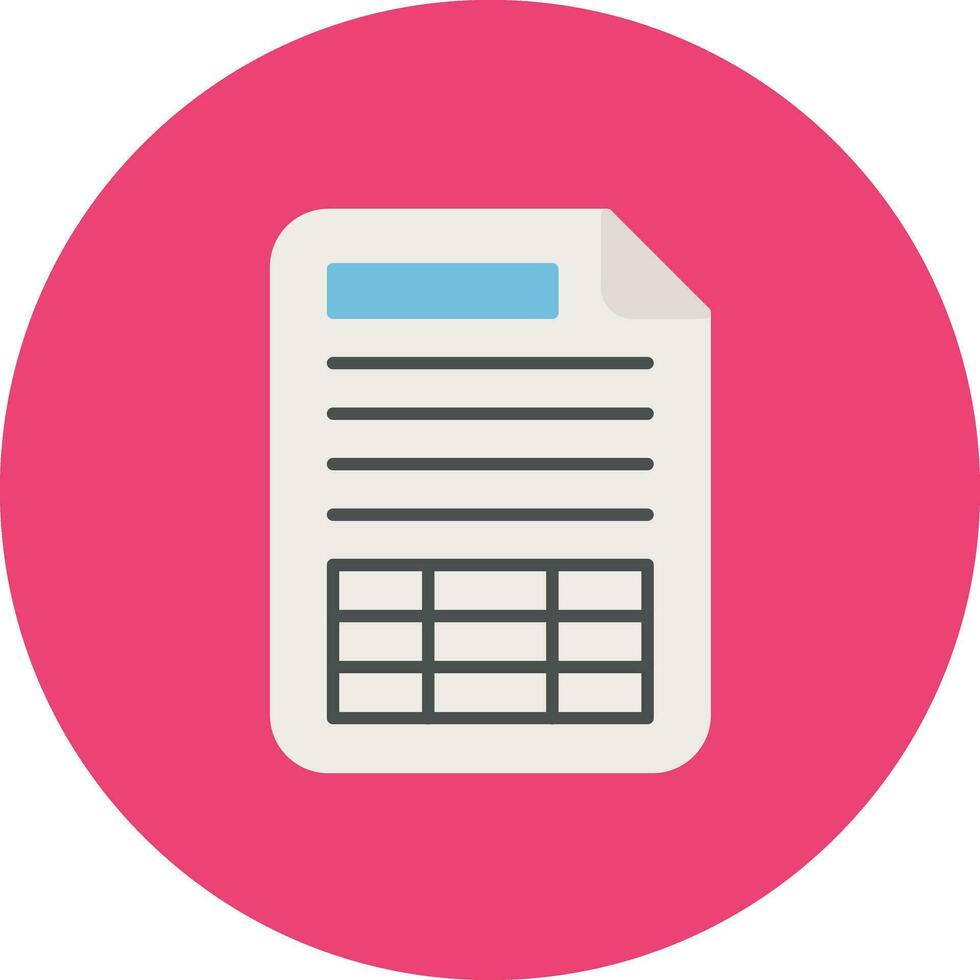 Spreadsheet Vector Icon