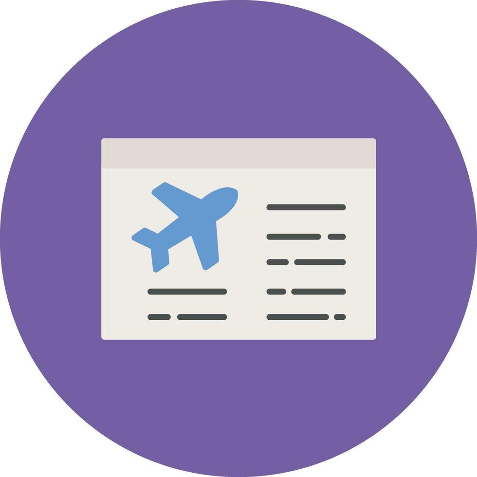 Flight Information Vector Icon