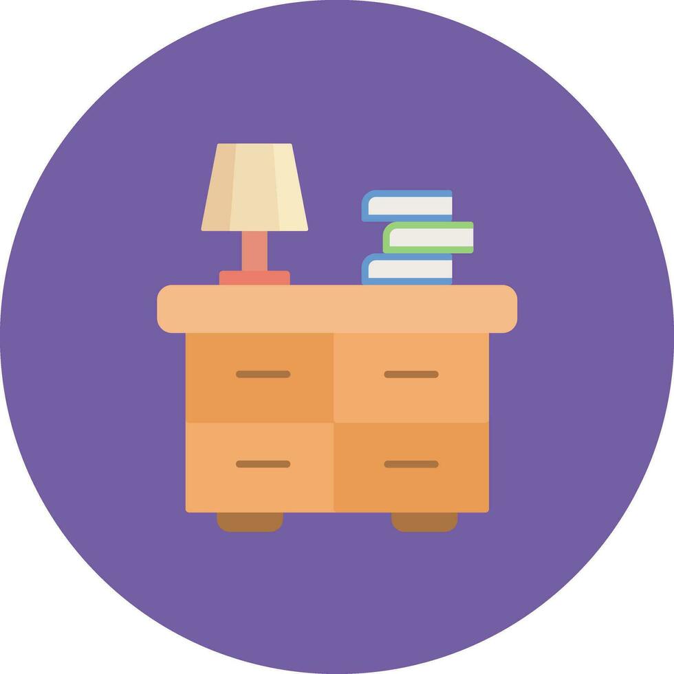 Bedside Table Vector Icon