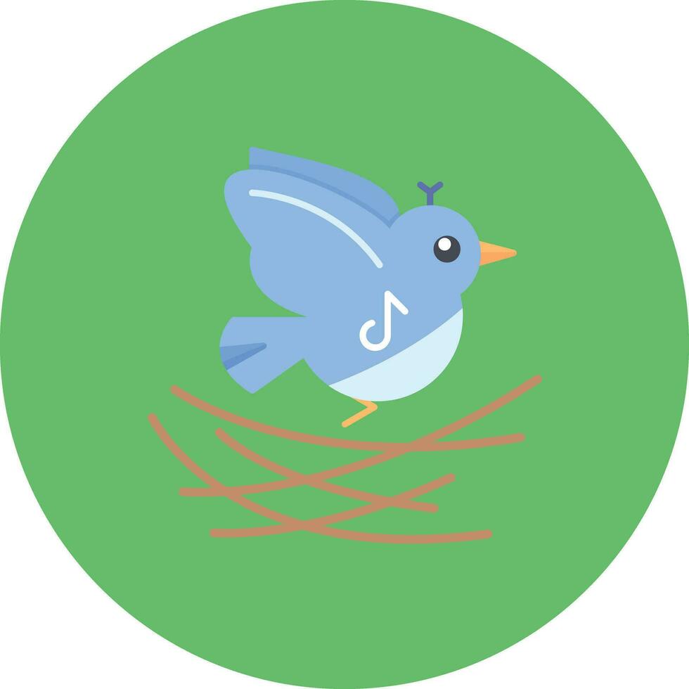 Brids in Nest Vector Icon