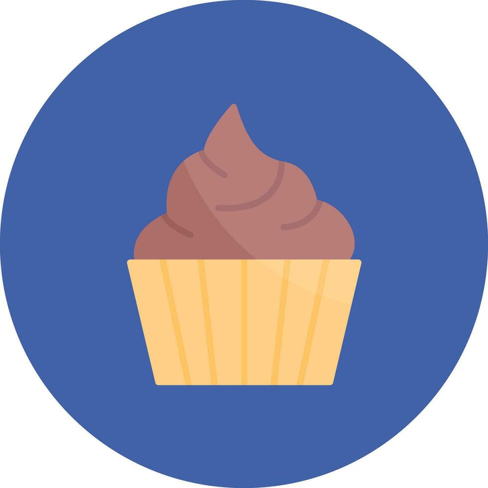 icono de vector de cupcake de chocolate