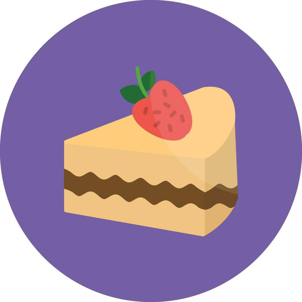 Strawaberry Cake Vector Icon