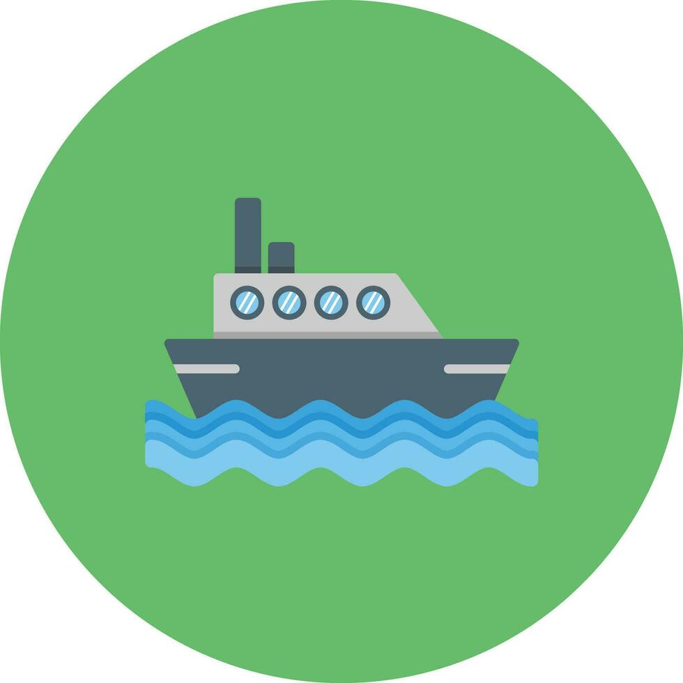 Ferry Boat Vector Icon