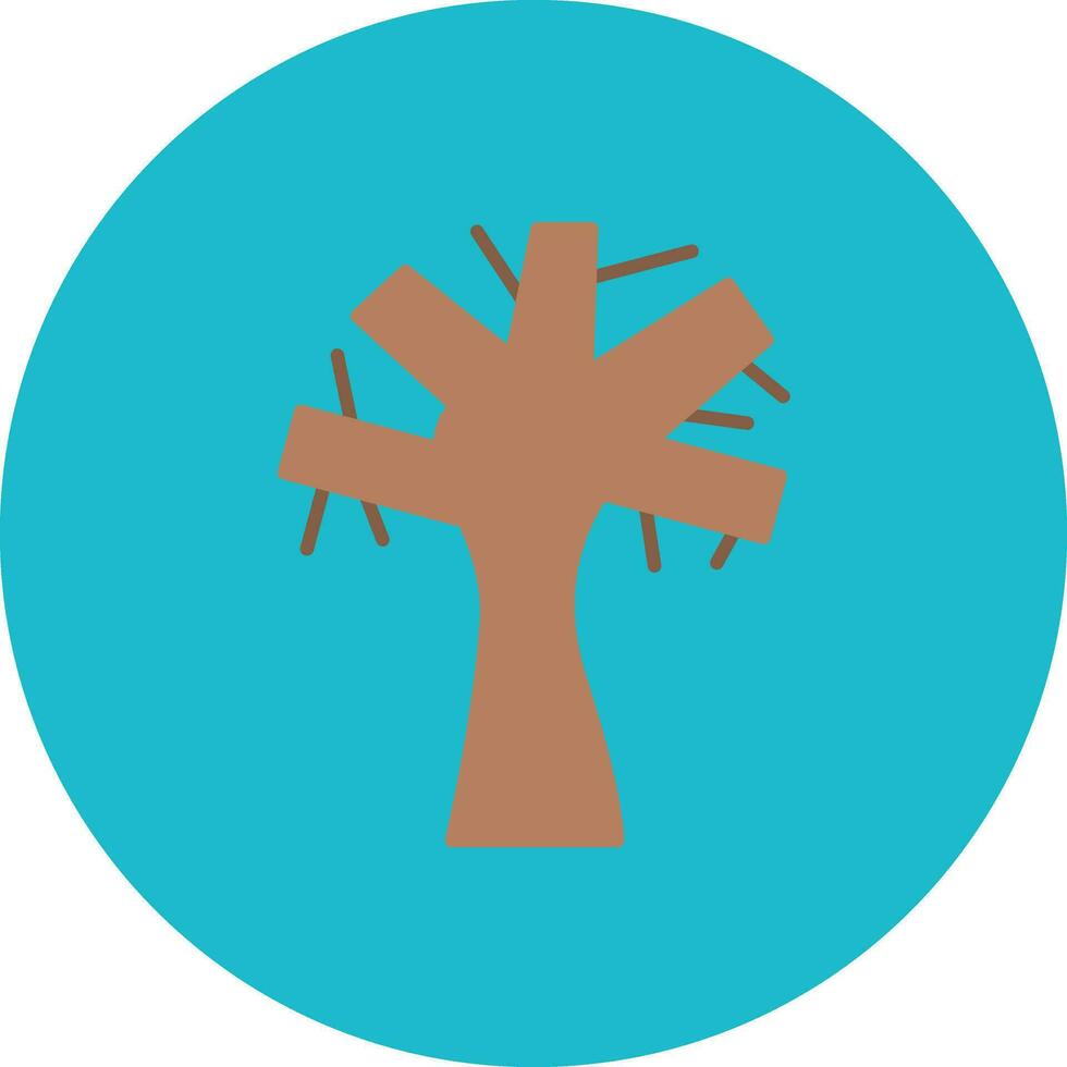 icono de vector de árbol seco