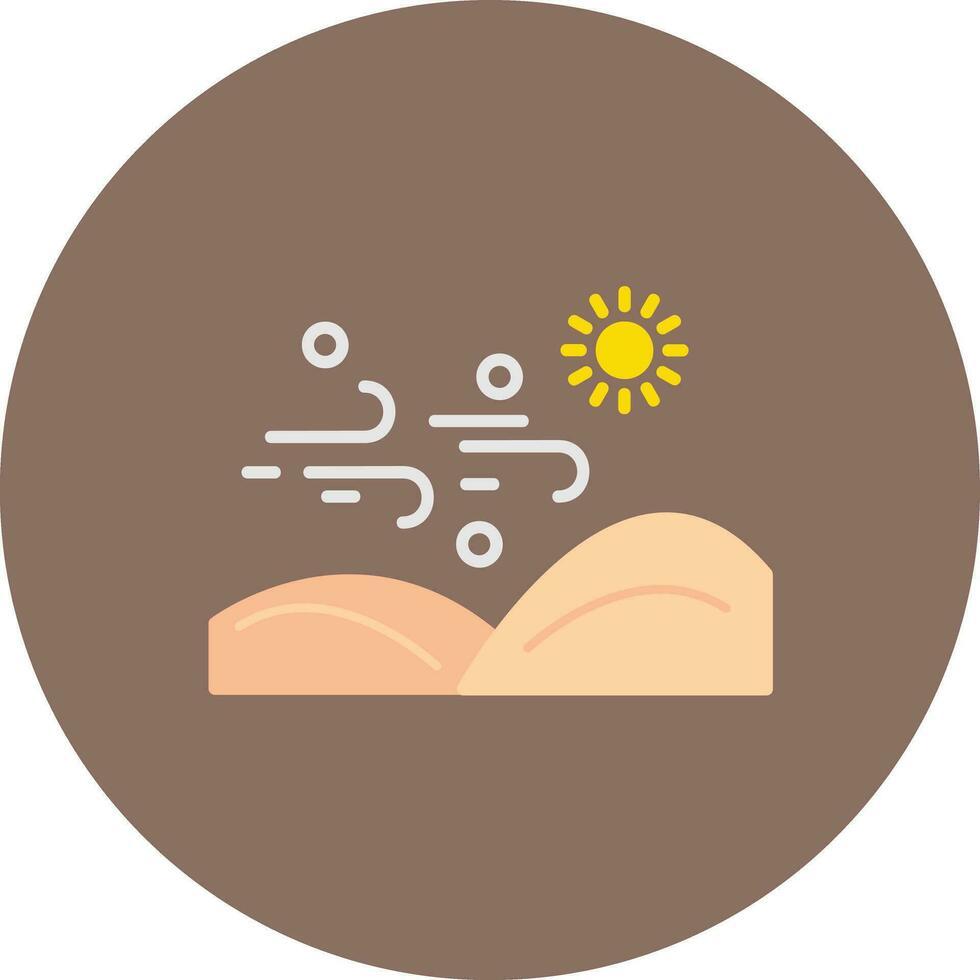 Desert Sandstorm Vector Icon