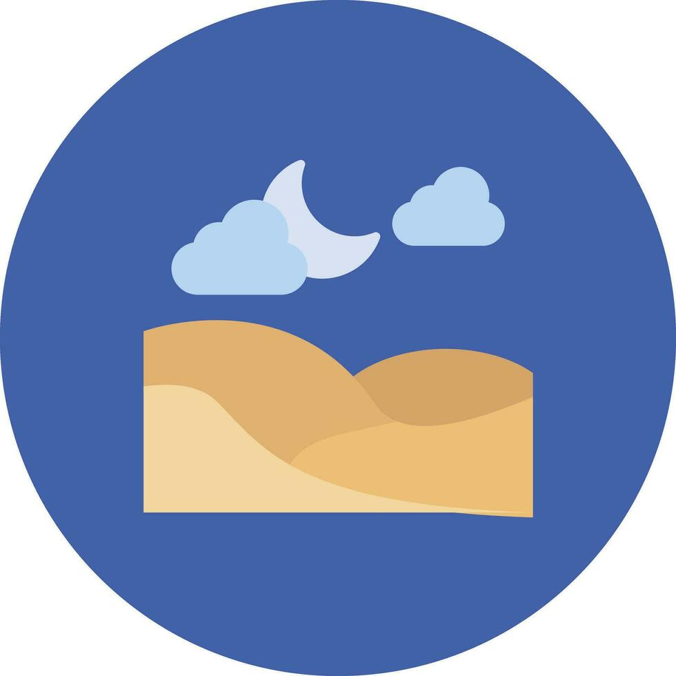 Moon Landscape Vector Icon