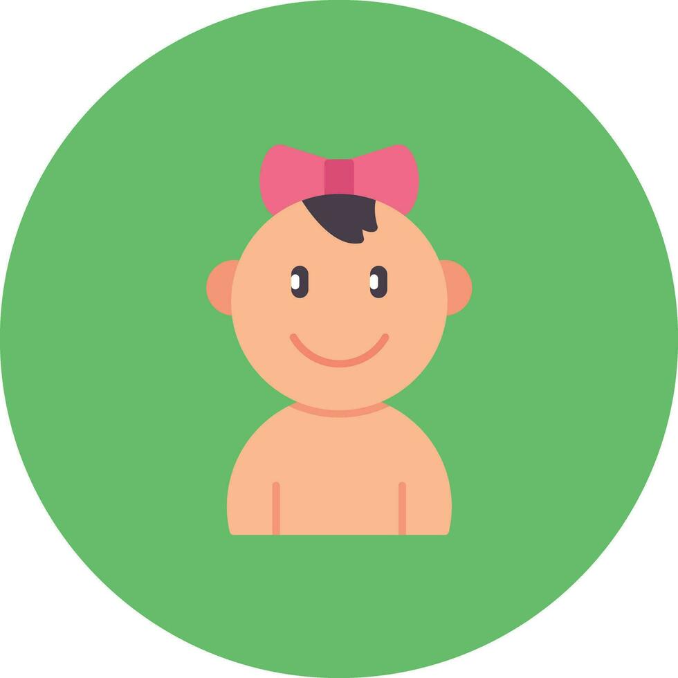 Baby Girl Vector Icon