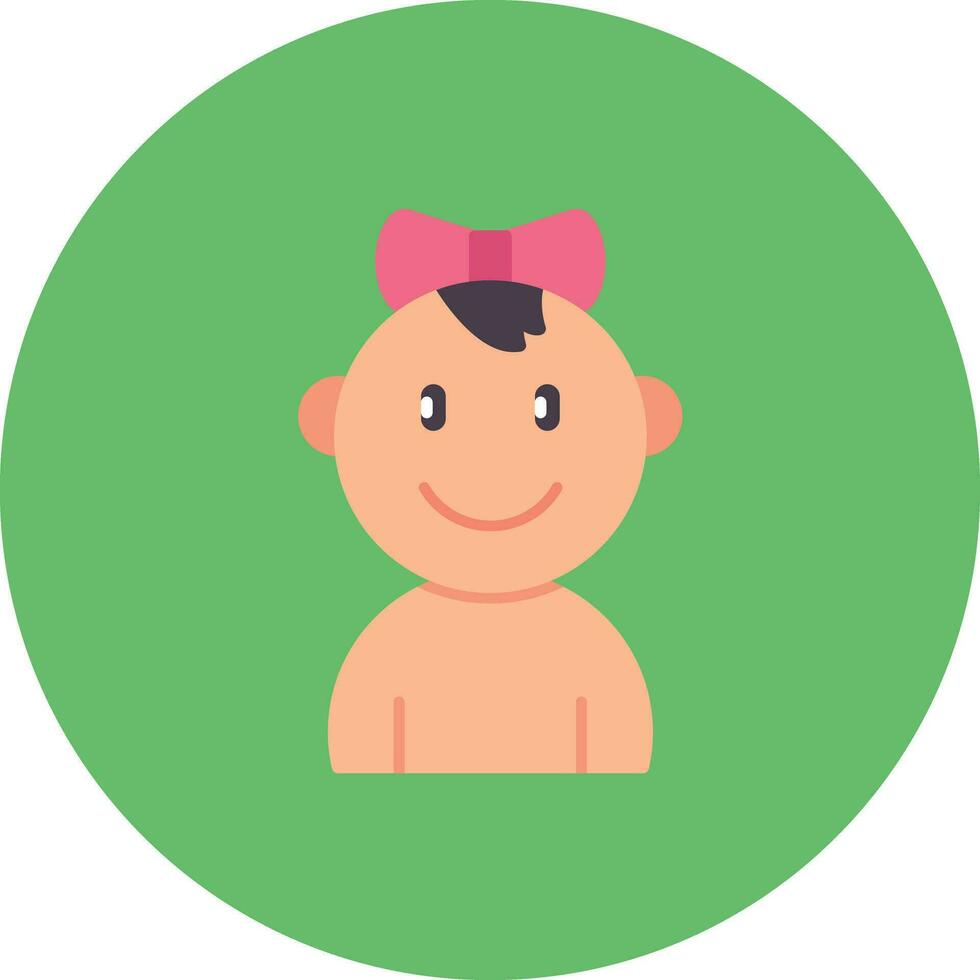 Baby Girl Vector Icon