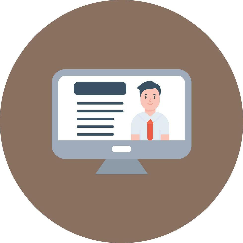 Online Lecture Vector Icon
