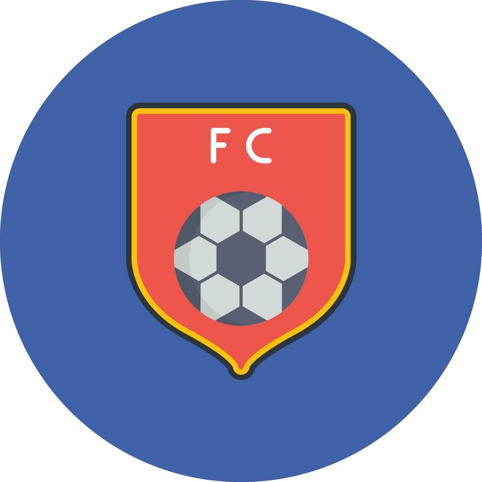 icono de vector de club de fútbol