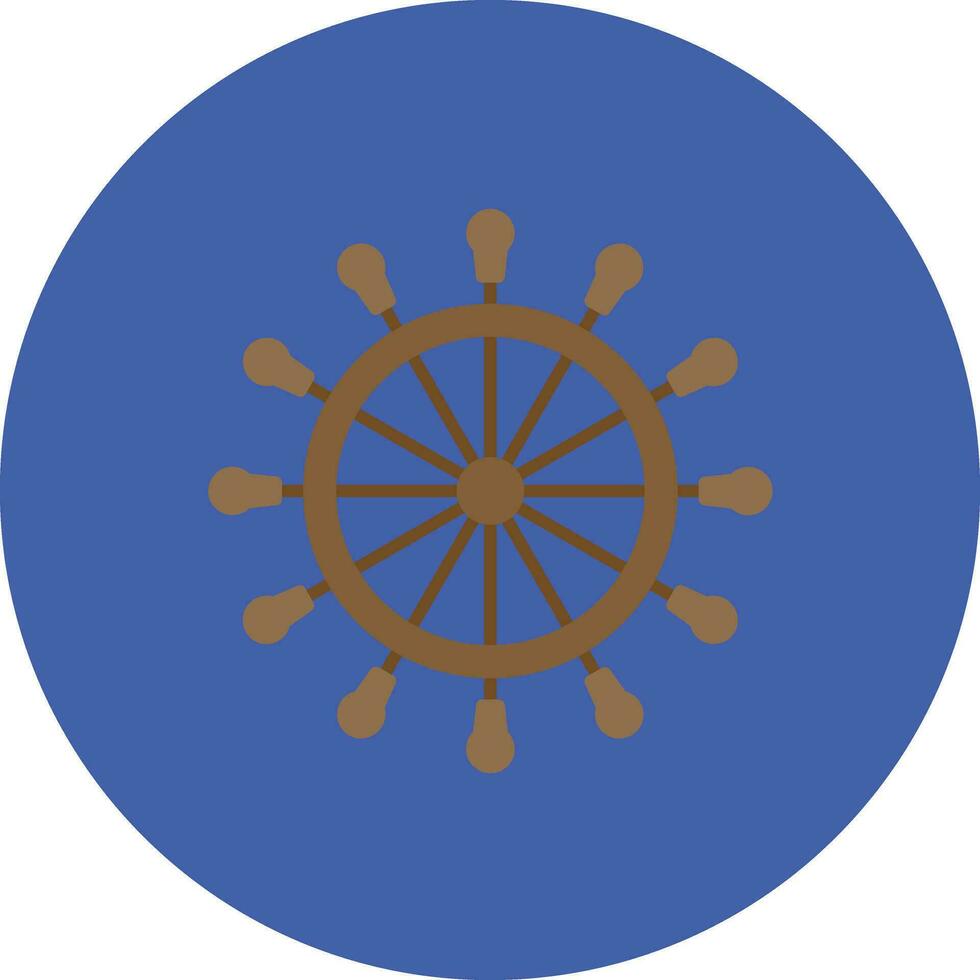 Nautical Wheel Vector Icon