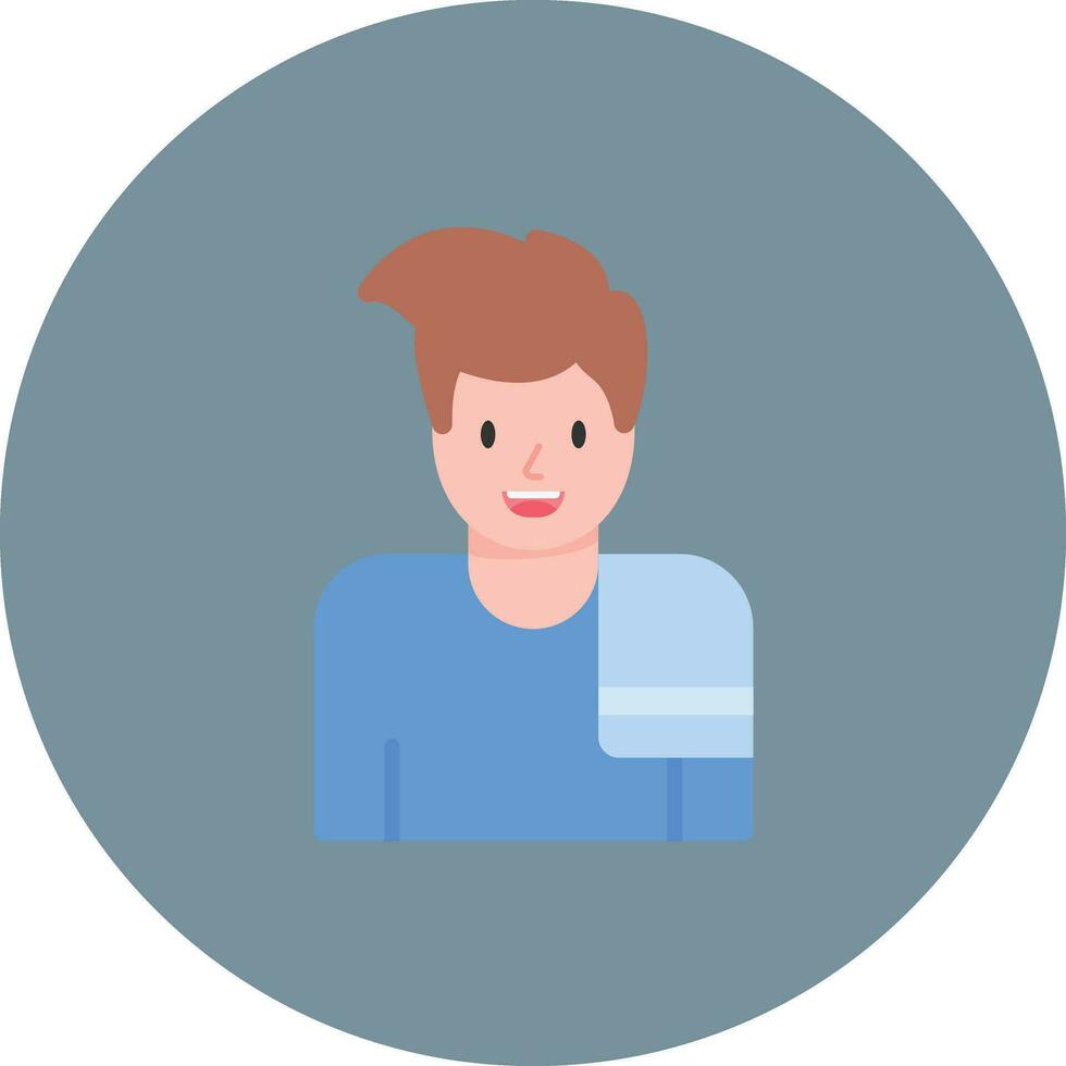 Man hanging Towel Vector Icon