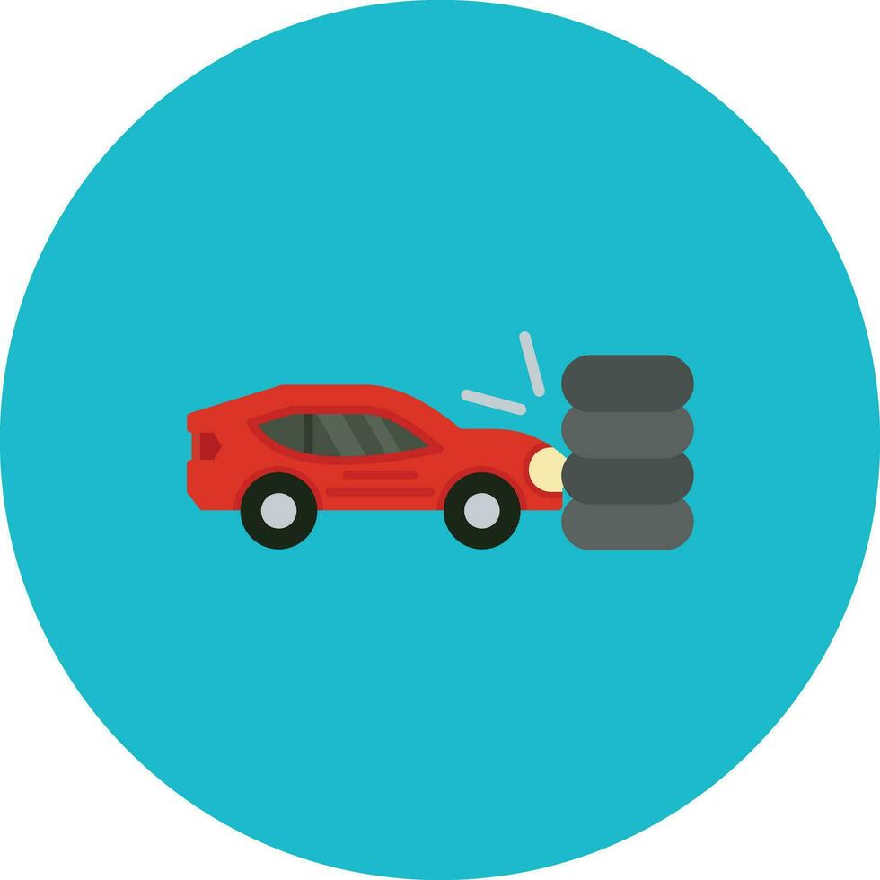 carrera accidente vector icono