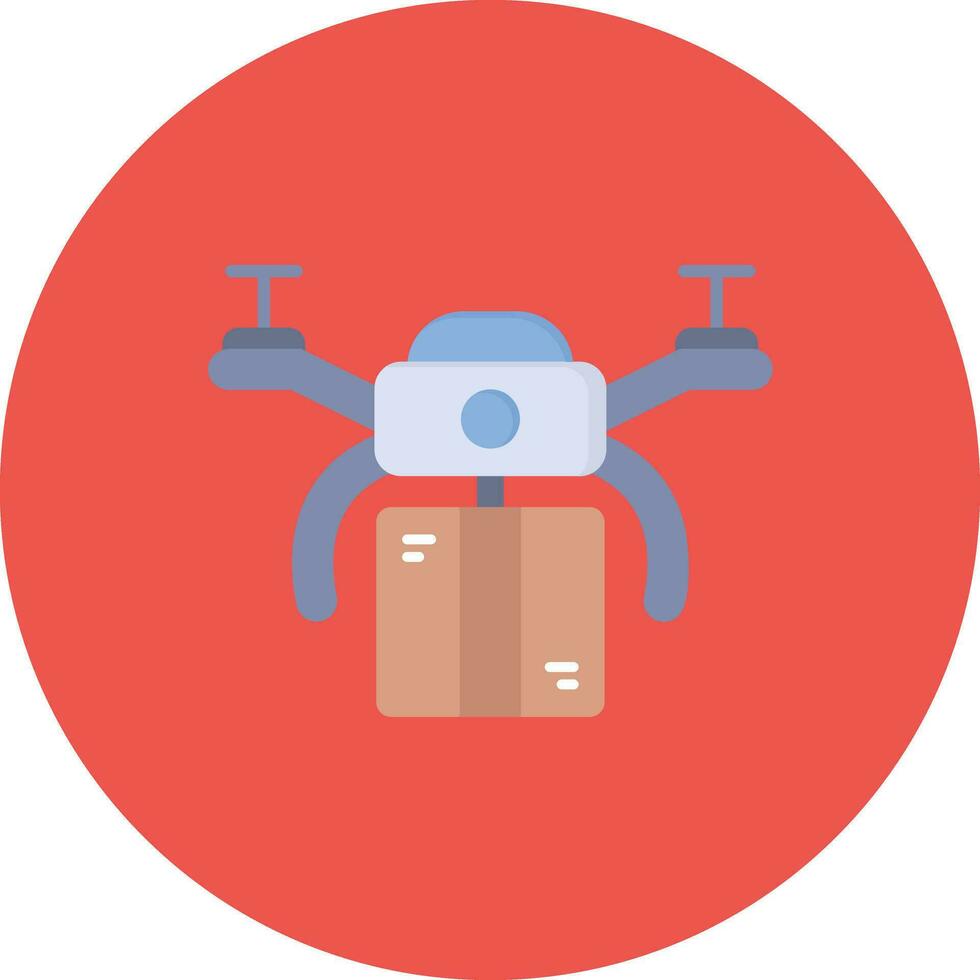 icono de vector de entrega de drones