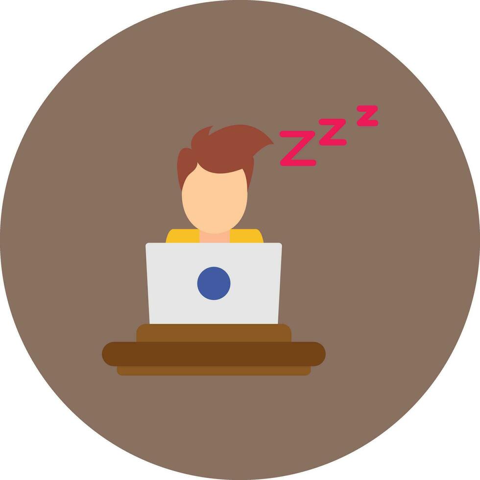 Sleepy Worker Vector Icon