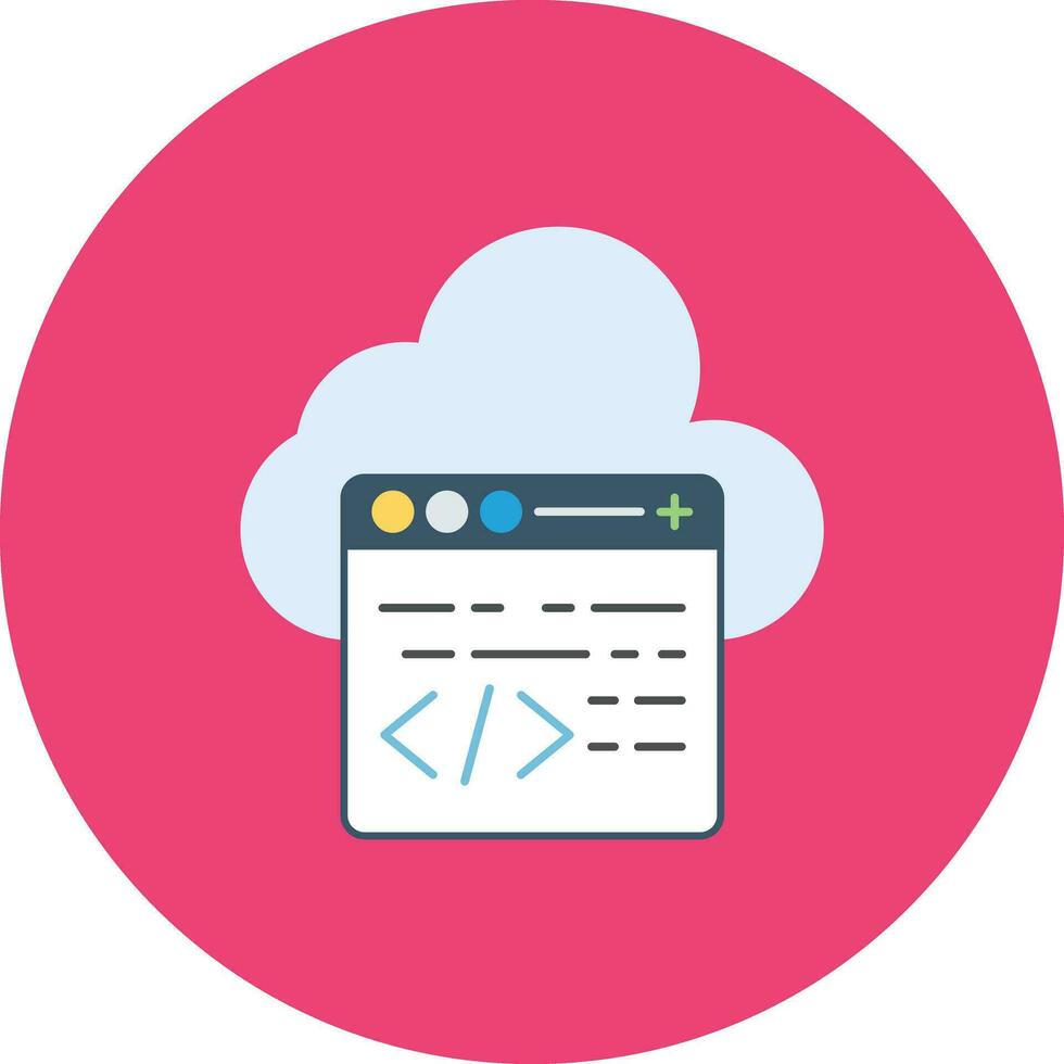 Cloud Coding Vector Icon
