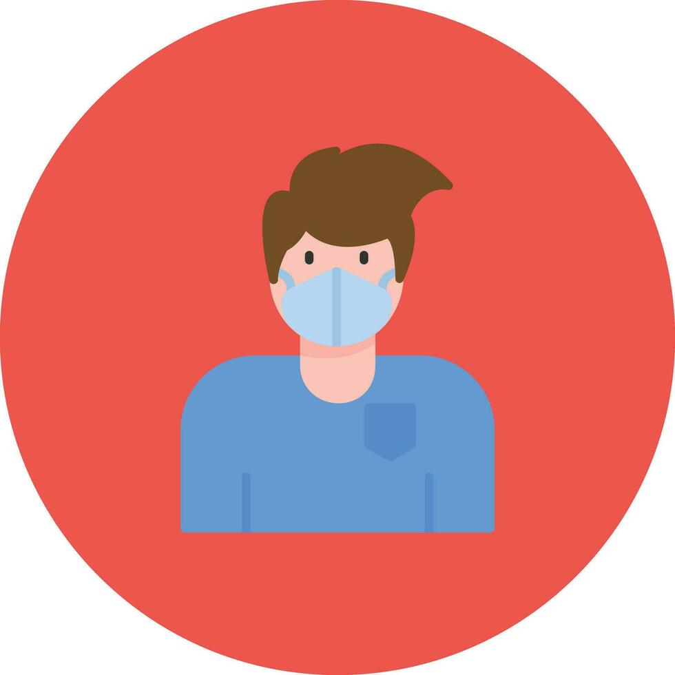 Man Wearing Mask Vector Icon