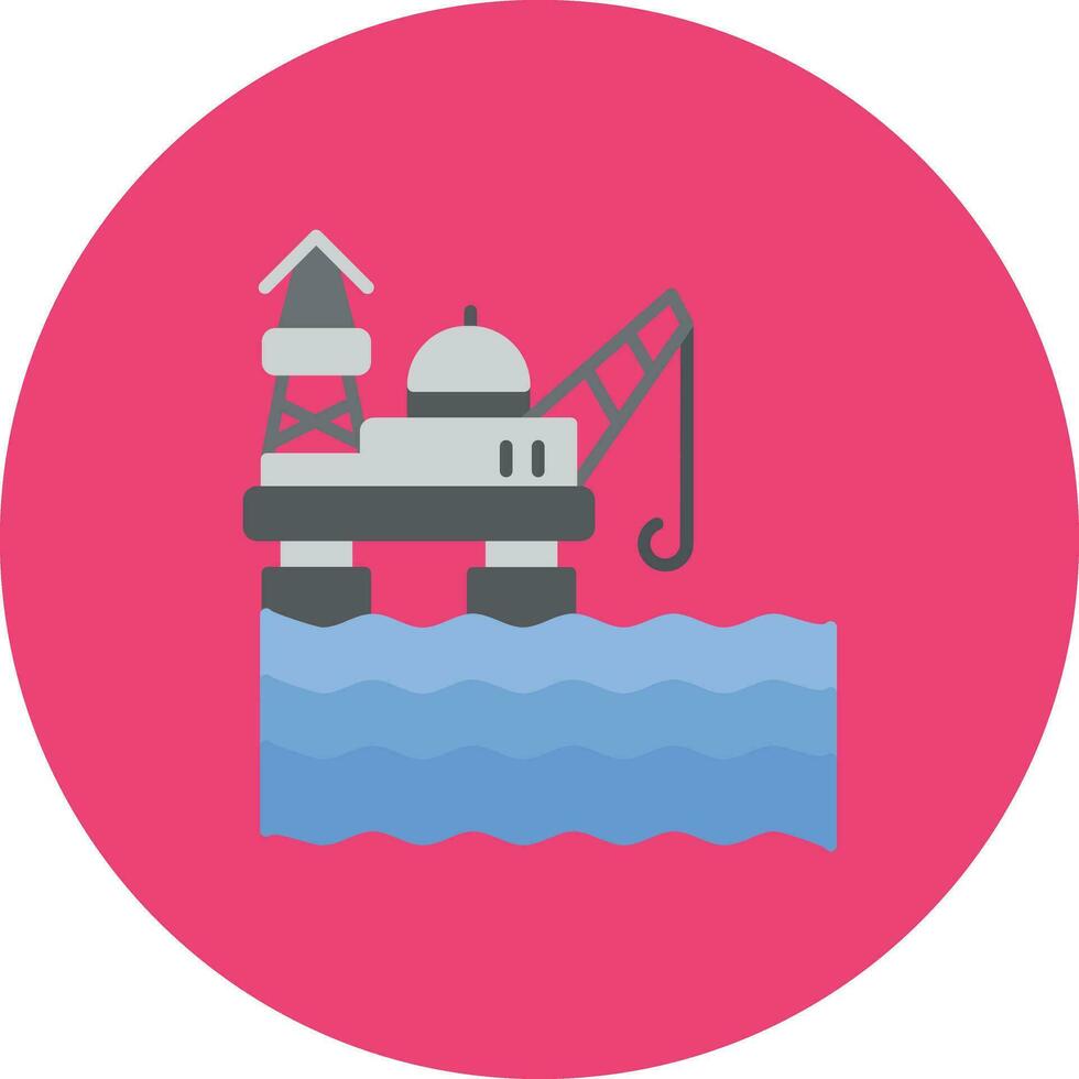 Oil Platform Vector Icon