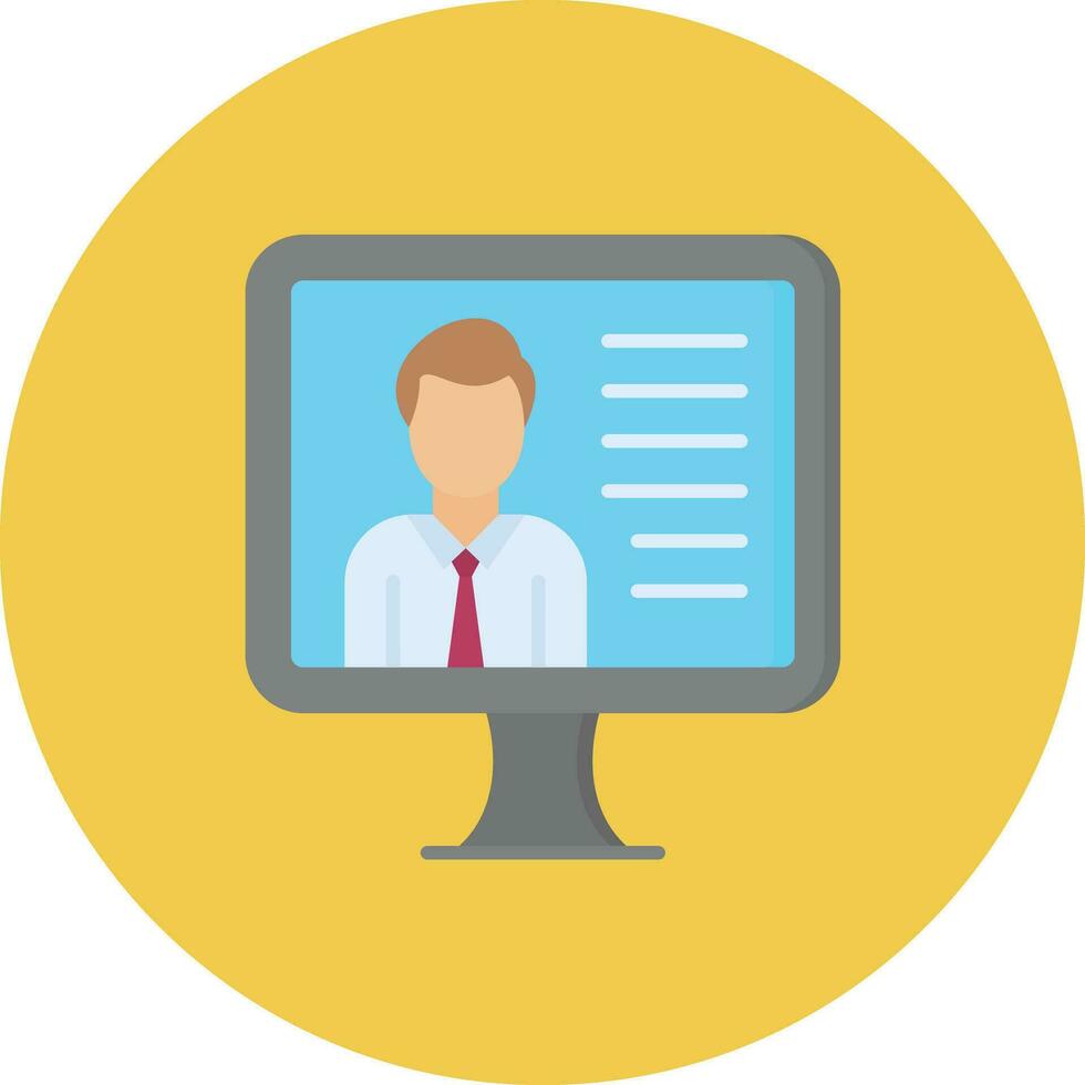 Online Lecture Vector Icon