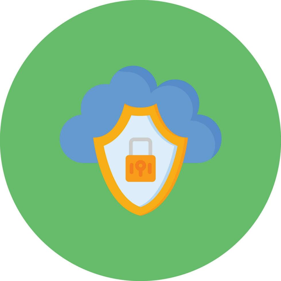 Cloud Security Vector Icon