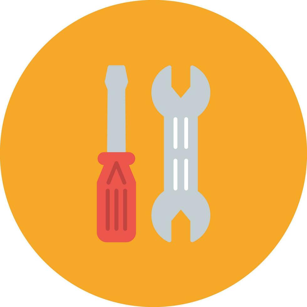 Screwdriver and Wrench Vector Icon