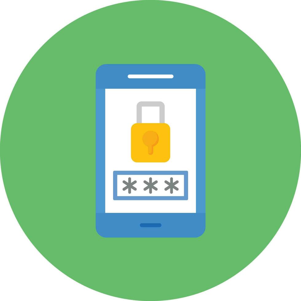 Mobile Password Vector Icon