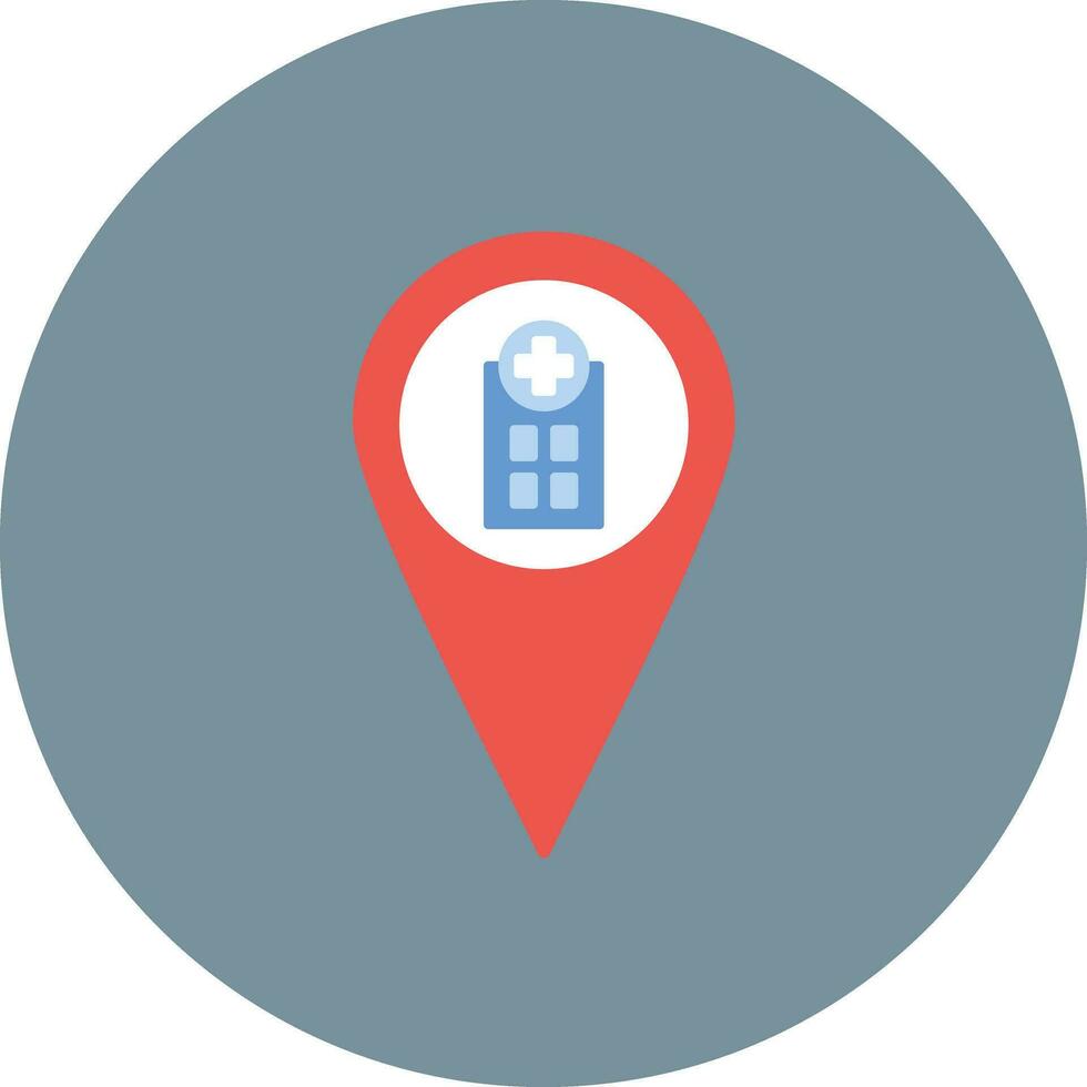 Hospital Location Vector Icon